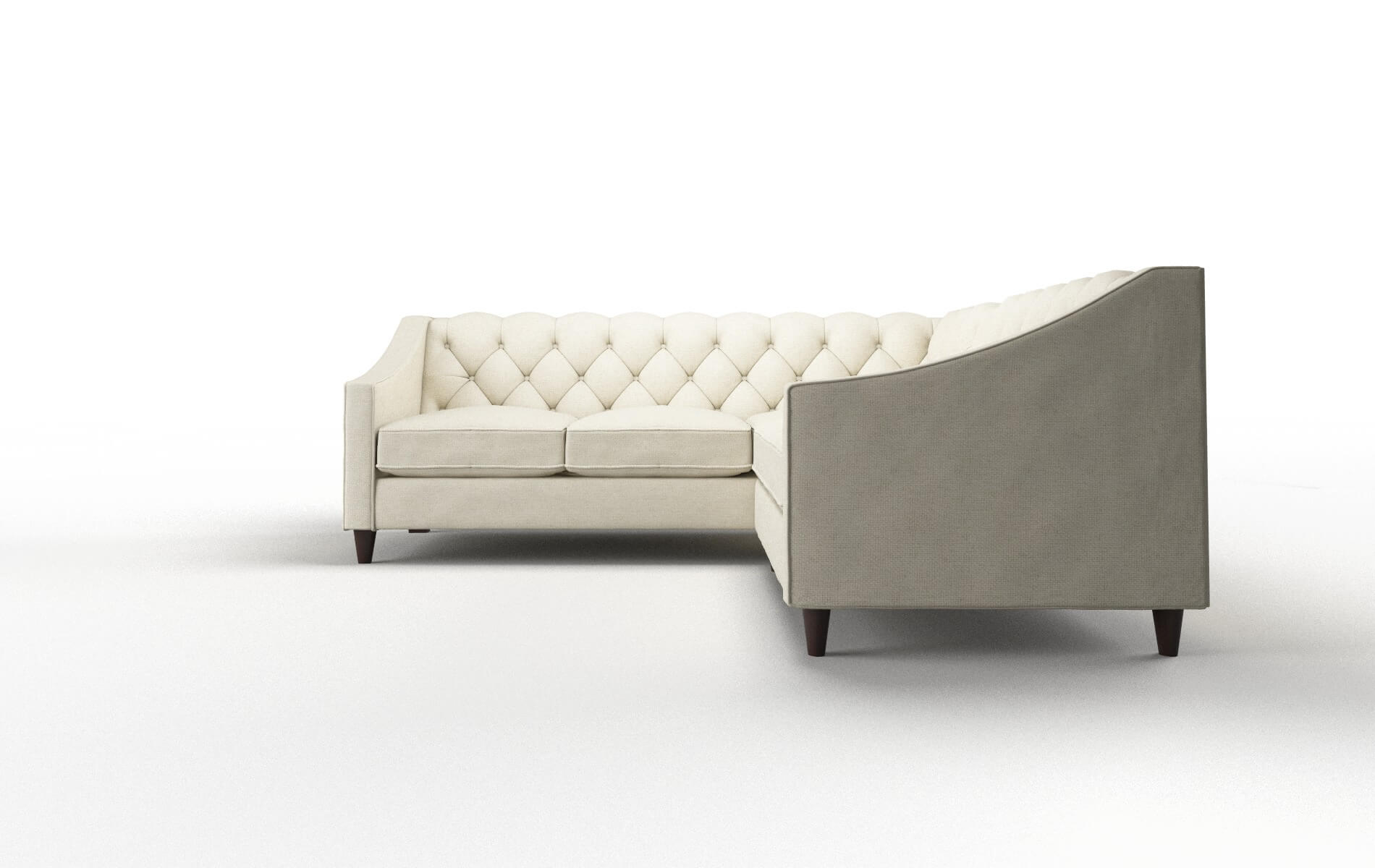 Manchester Lana Sand Sectional espresso legs 5