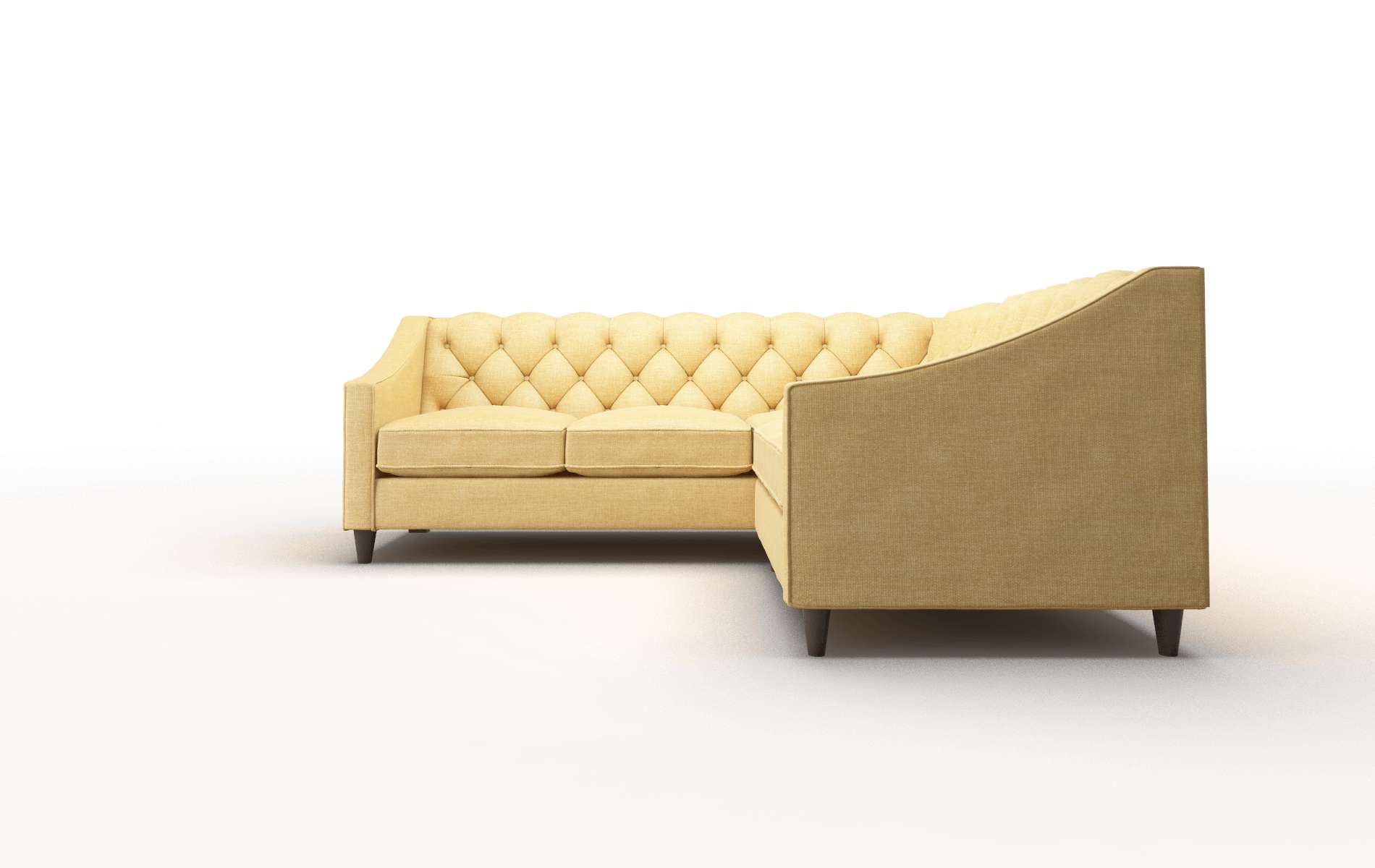 Manchester Leslie Saffron Sectional espresso legs 5