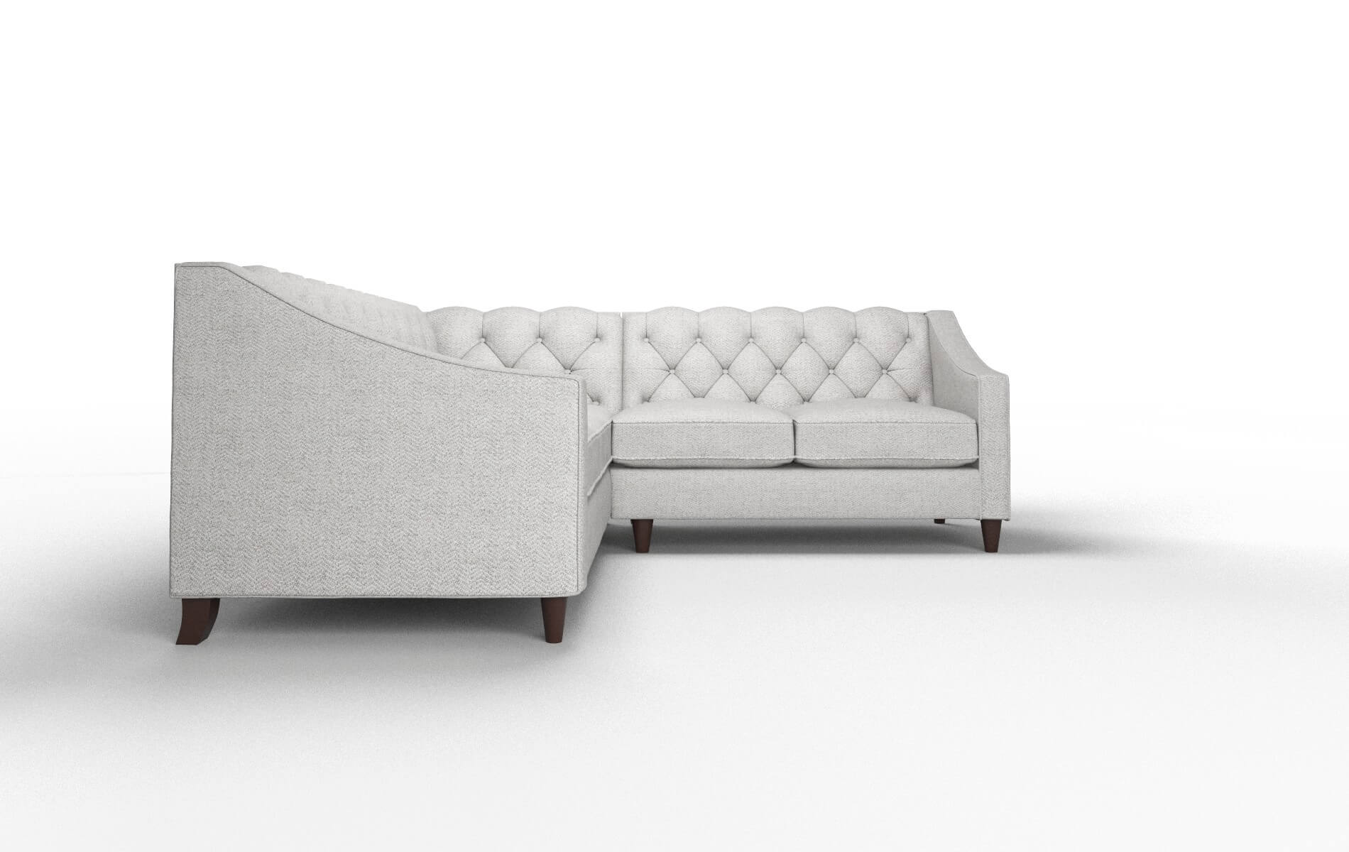 Manchester Malibu Dove Sectional espresso legs 2