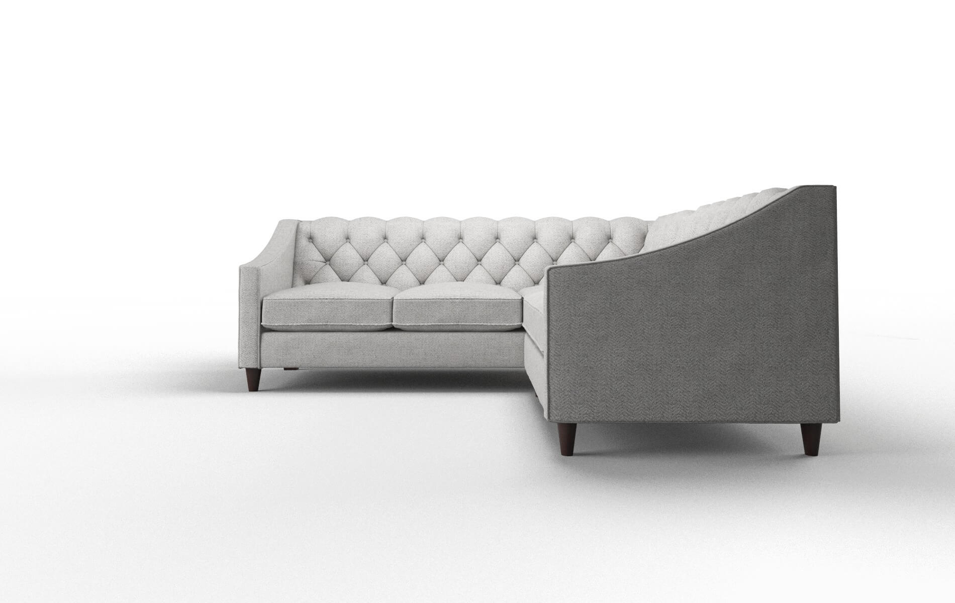 Manchester Malibu Dove Sectional espresso legs 5