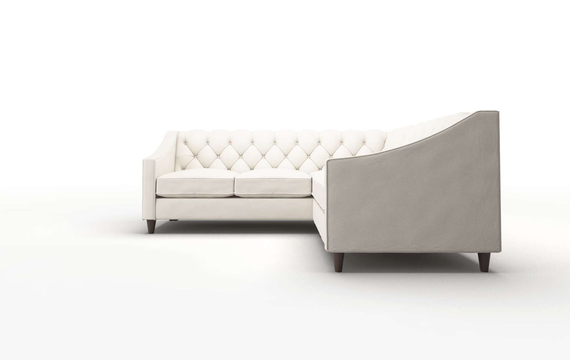 Manchester Malibu Linen Sectional espresso legs 5