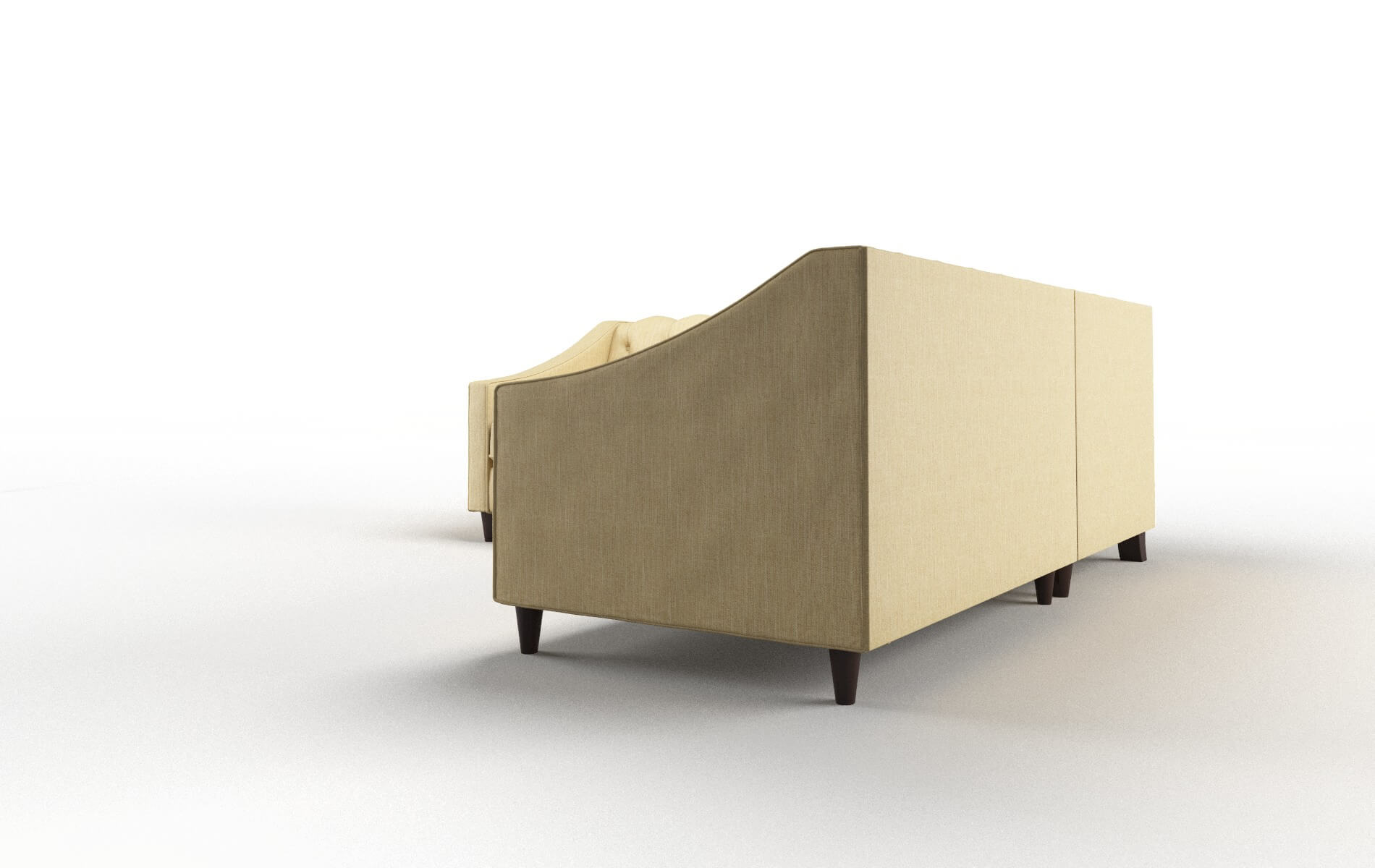 Manchester Malibu Maize Sectional espresso legs 4