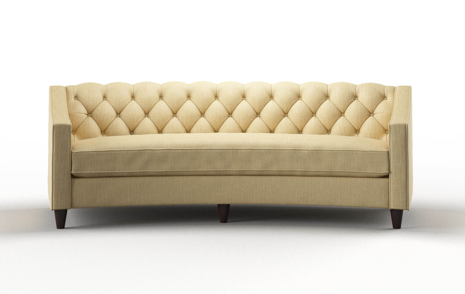 Manchester Malibu Maize Sofa espresso legs 1