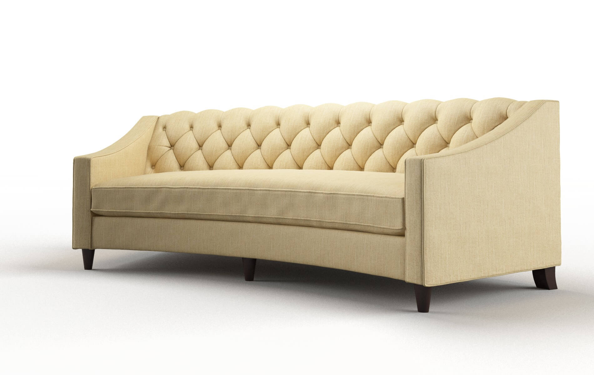 Manchester Malibu Maize Sofa espresso legs 4