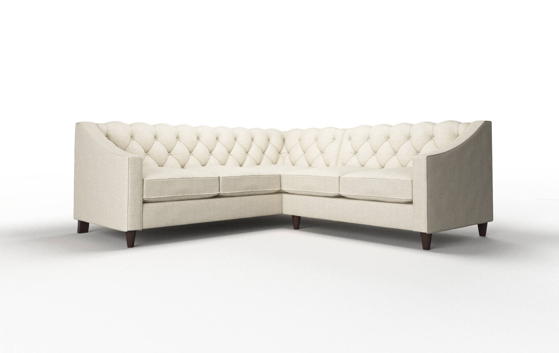 Manchester Malibu sand Sectional Espresso Legs  1