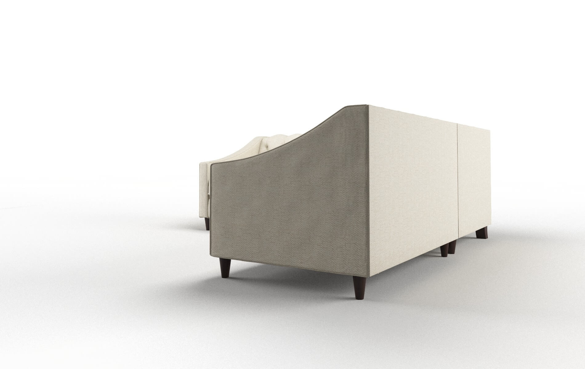 Manchester Malibu Sand Sectional espresso legs 4