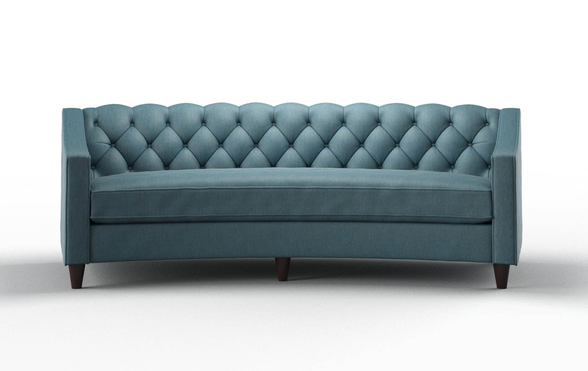 Manchester Merit Peacock Sofa espresso legs 1