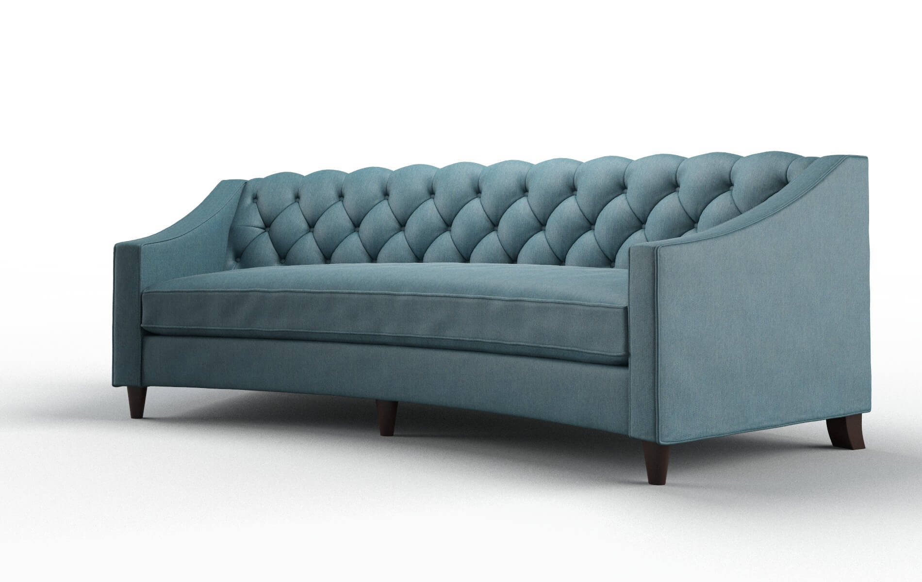 Manchester Merit Peacock Sofa espresso legs 4