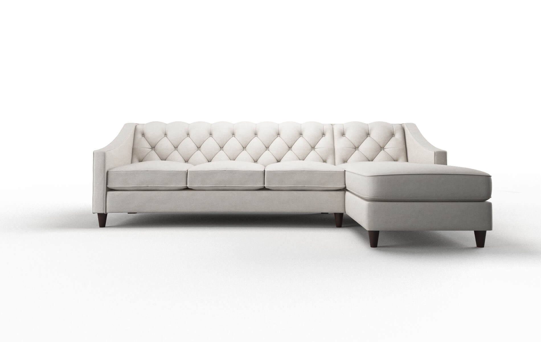 Manchester Noble Grey Panel espresso legs 1