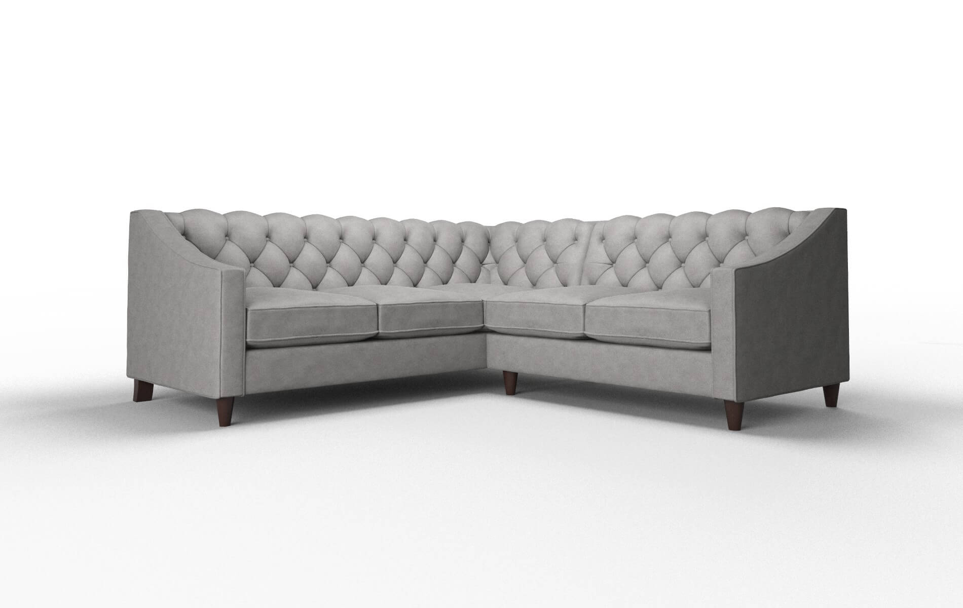Manchester Noble Smoke Sectional espresso legs 1