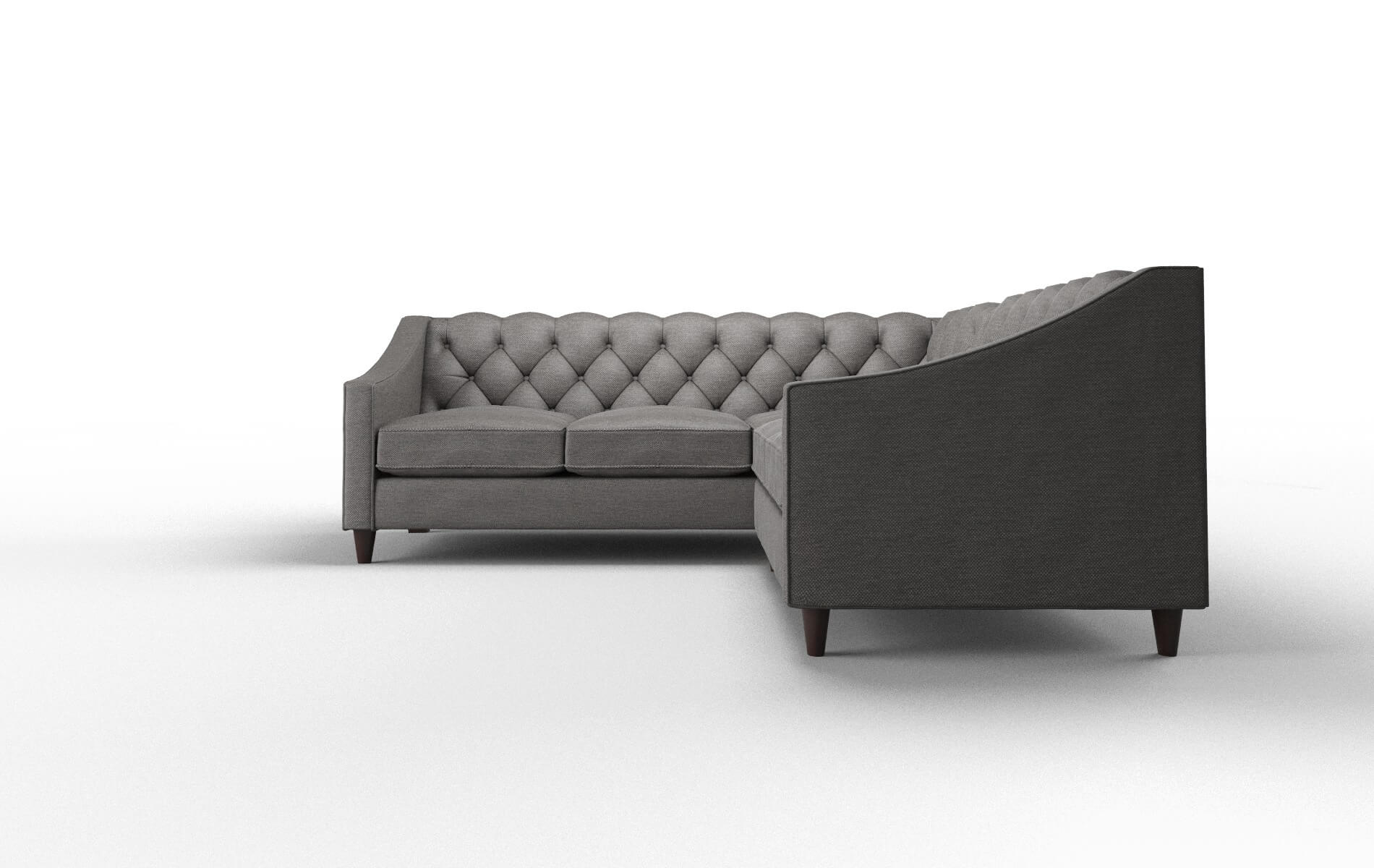 Manchester Oscar Charcoal Sectional espresso legs 5