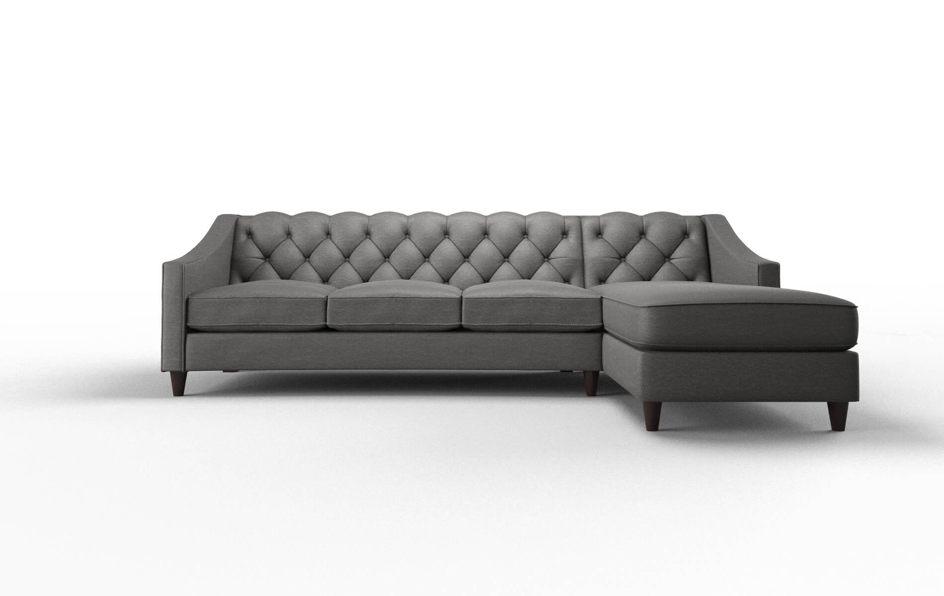 Manchester Oscar Grey Panel espresso legs 1