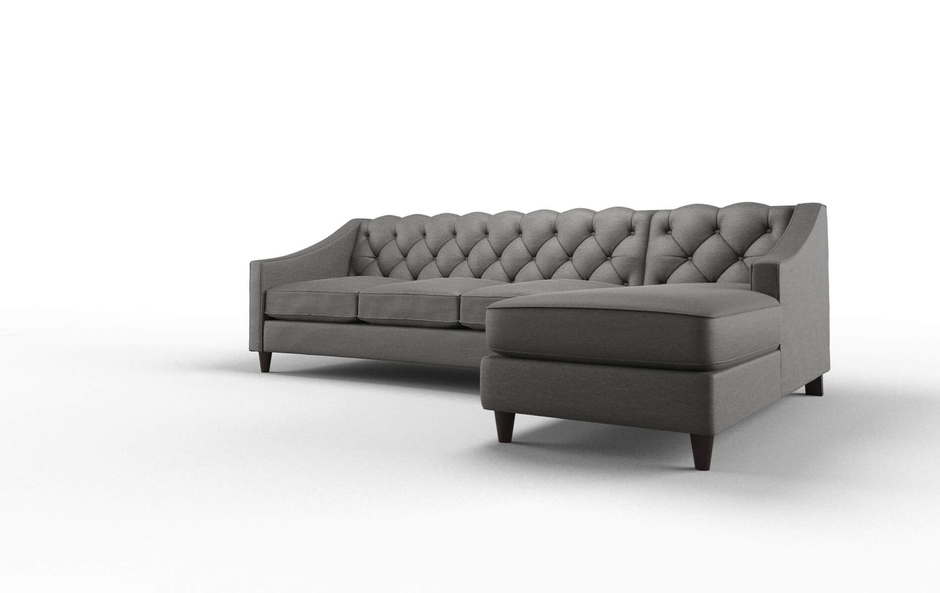 Manchester Oscar Grey Panel espresso legs 4