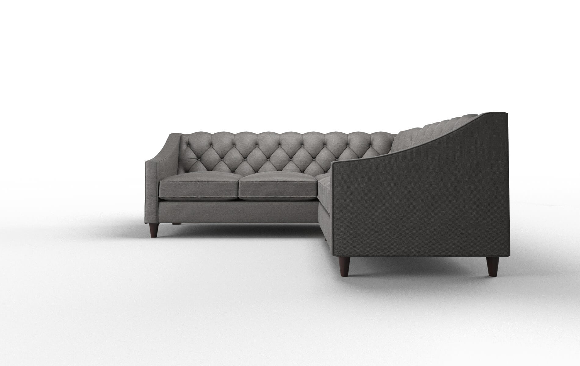 Manchester Oscar Grey Sectional espresso legs 5