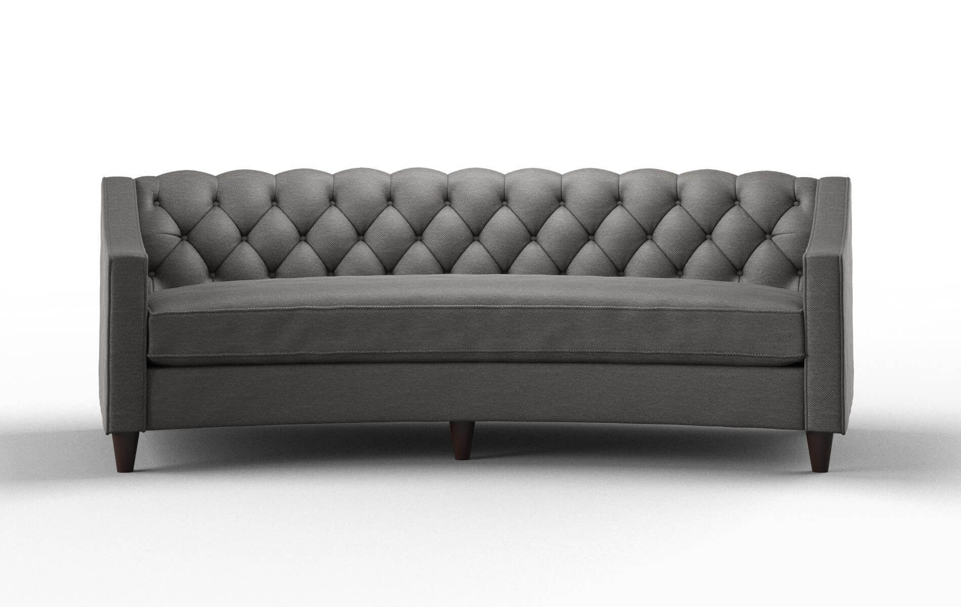 Manchester Oscar Grey Sofa espresso legs 1