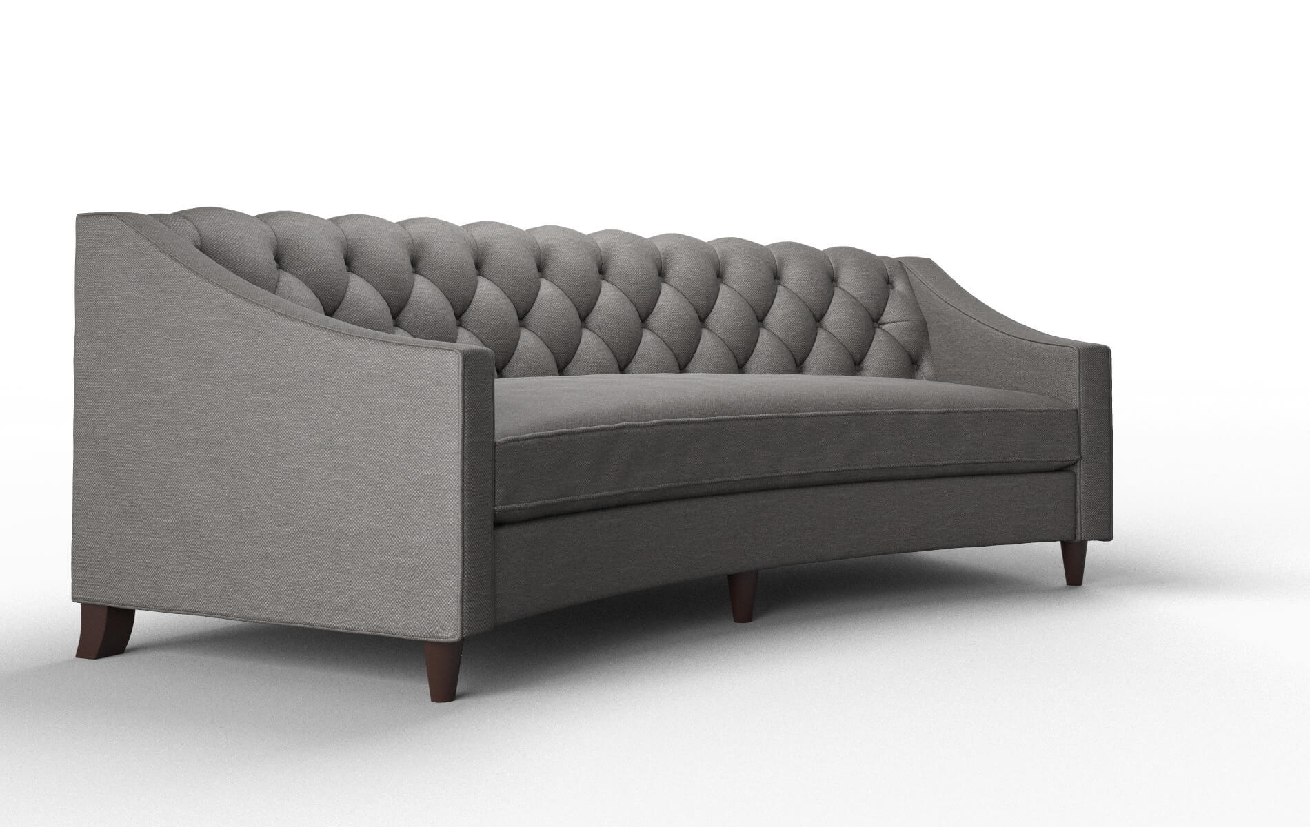 Manchester Oscar Grey Sofa espresso legs 2