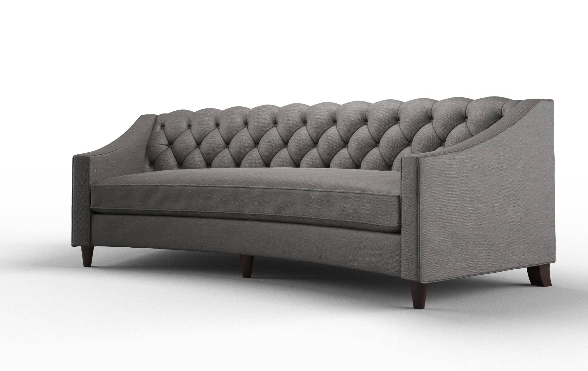 Manchester Oscar Grey Sofa espresso legs 4