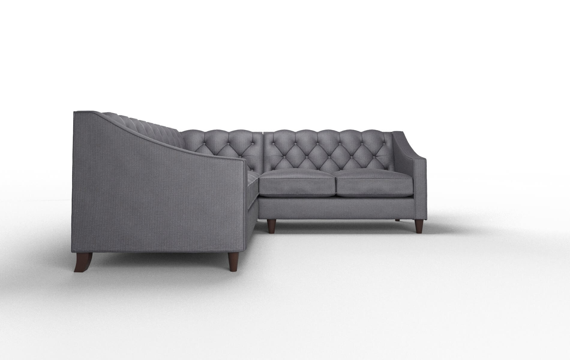 Manchester Parker Charcoal Sectional espresso legs 2