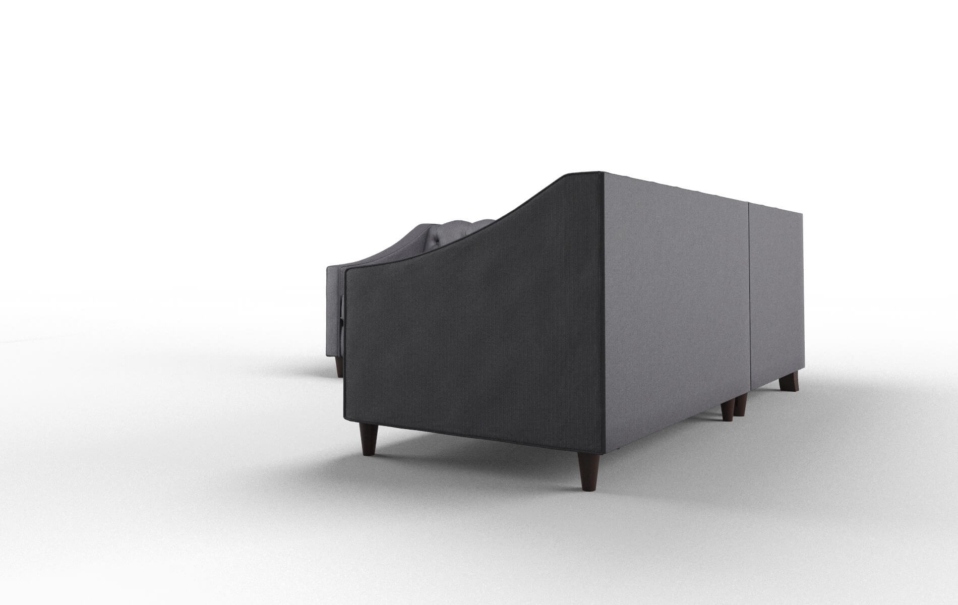 Manchester Parker Charcoal Sectional espresso legs 4