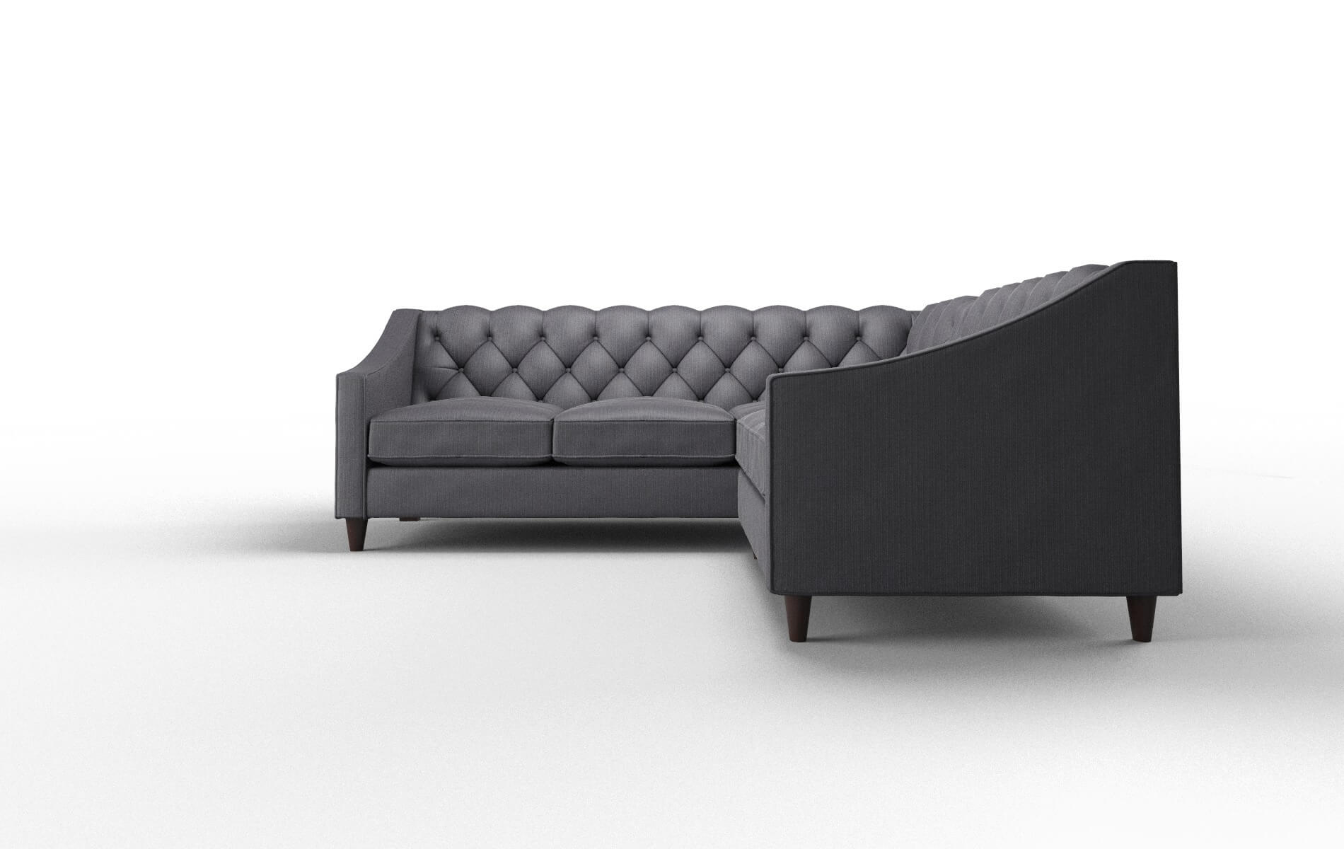 Manchester Parker Charcoal Sectional espresso legs 5