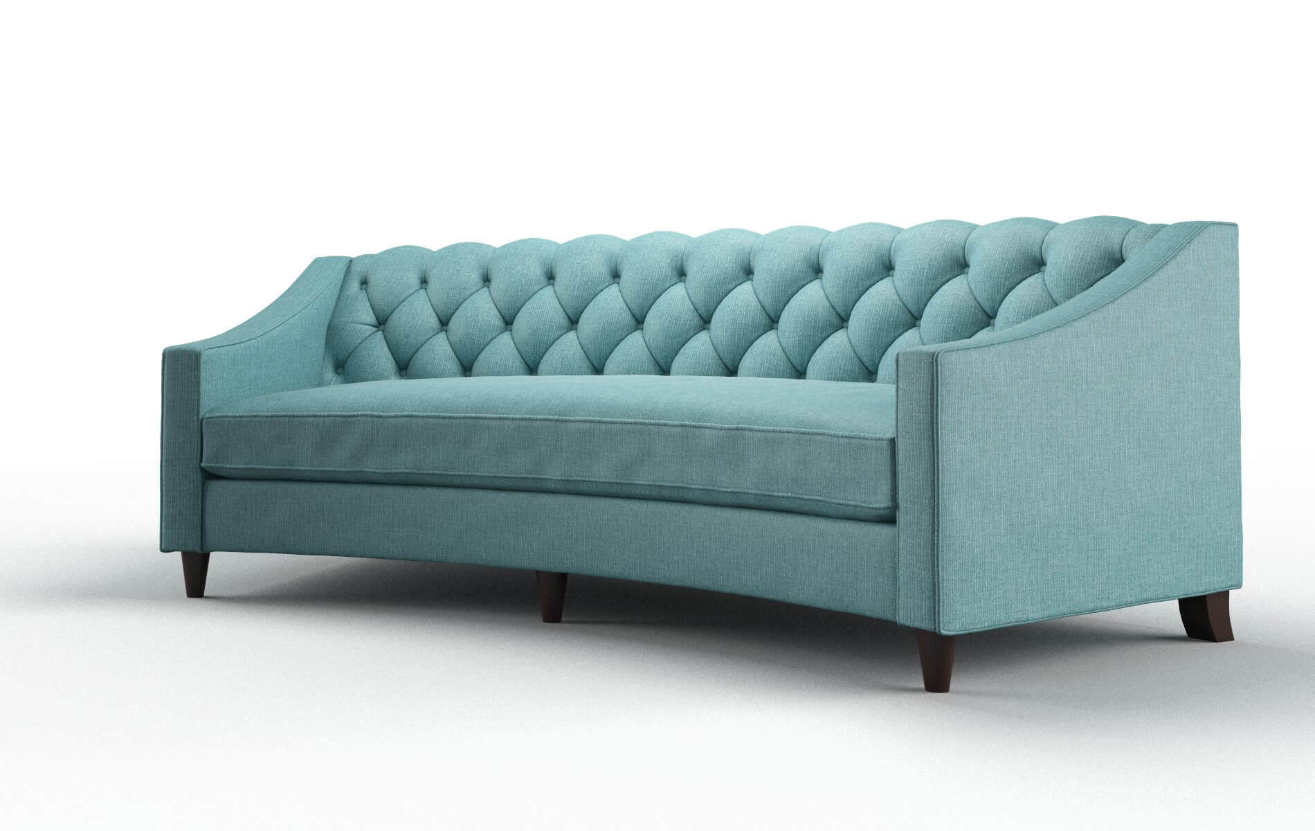 Manchester Parker Turquoise Sofa espresso legs 4