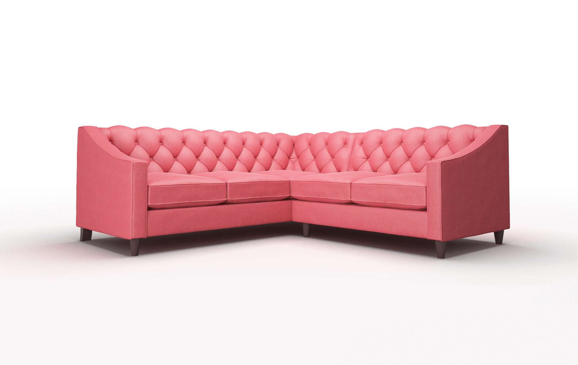 Manchester Pauline Ruby Sectional espresso legs 1