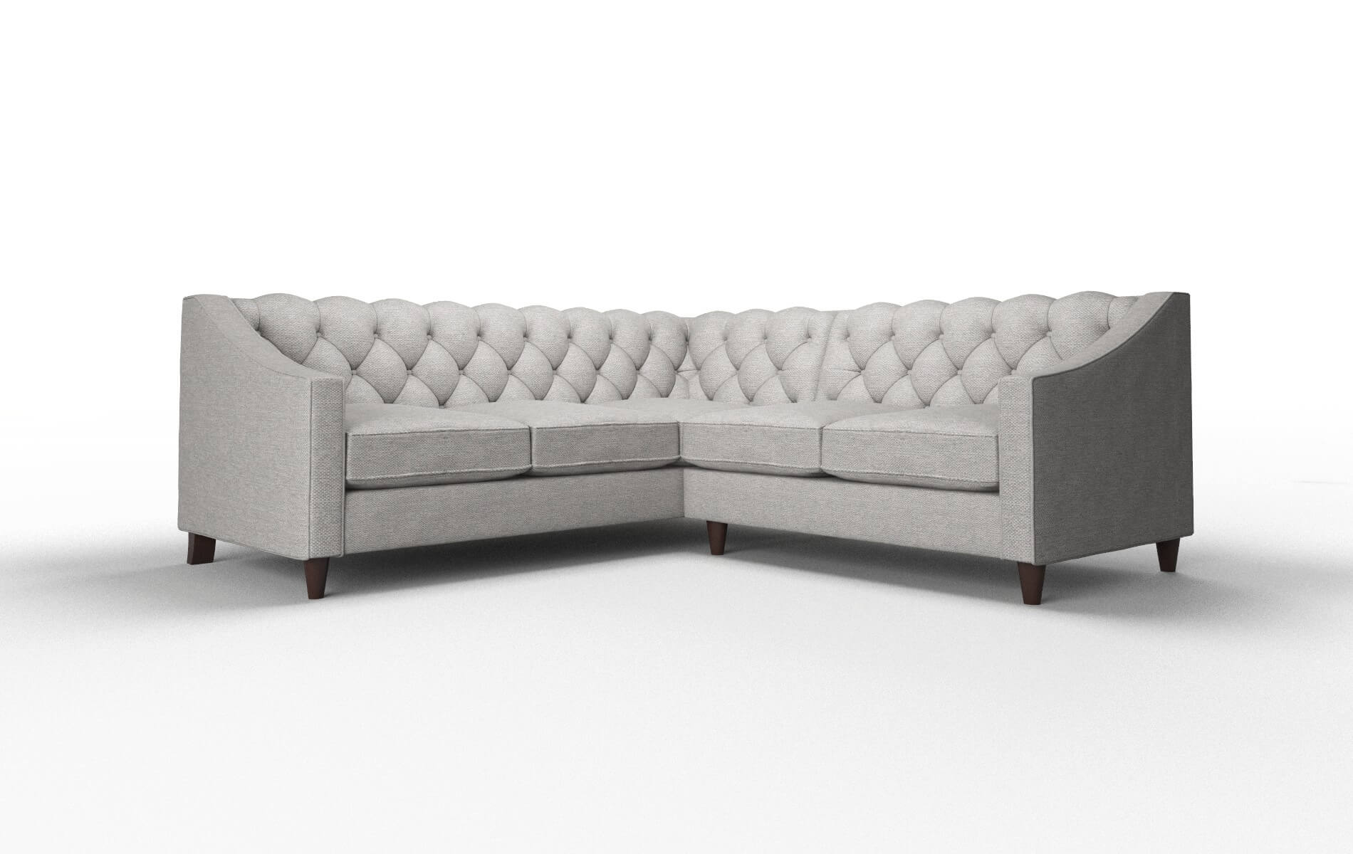 Manchester Phoenix smoke Sectional Espresso Legs  1