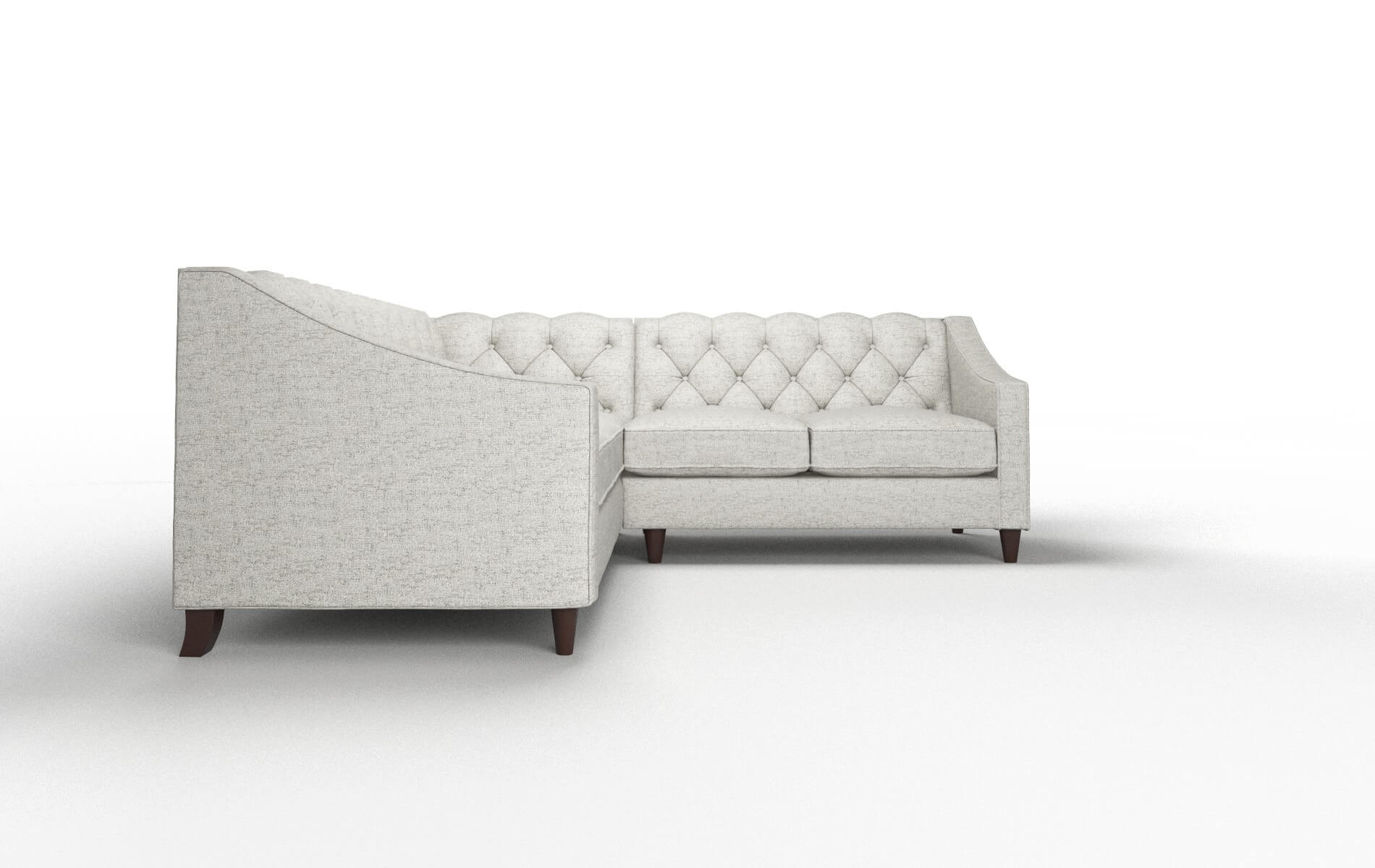 Manchester Prime Gravel Sectional espresso legs 2