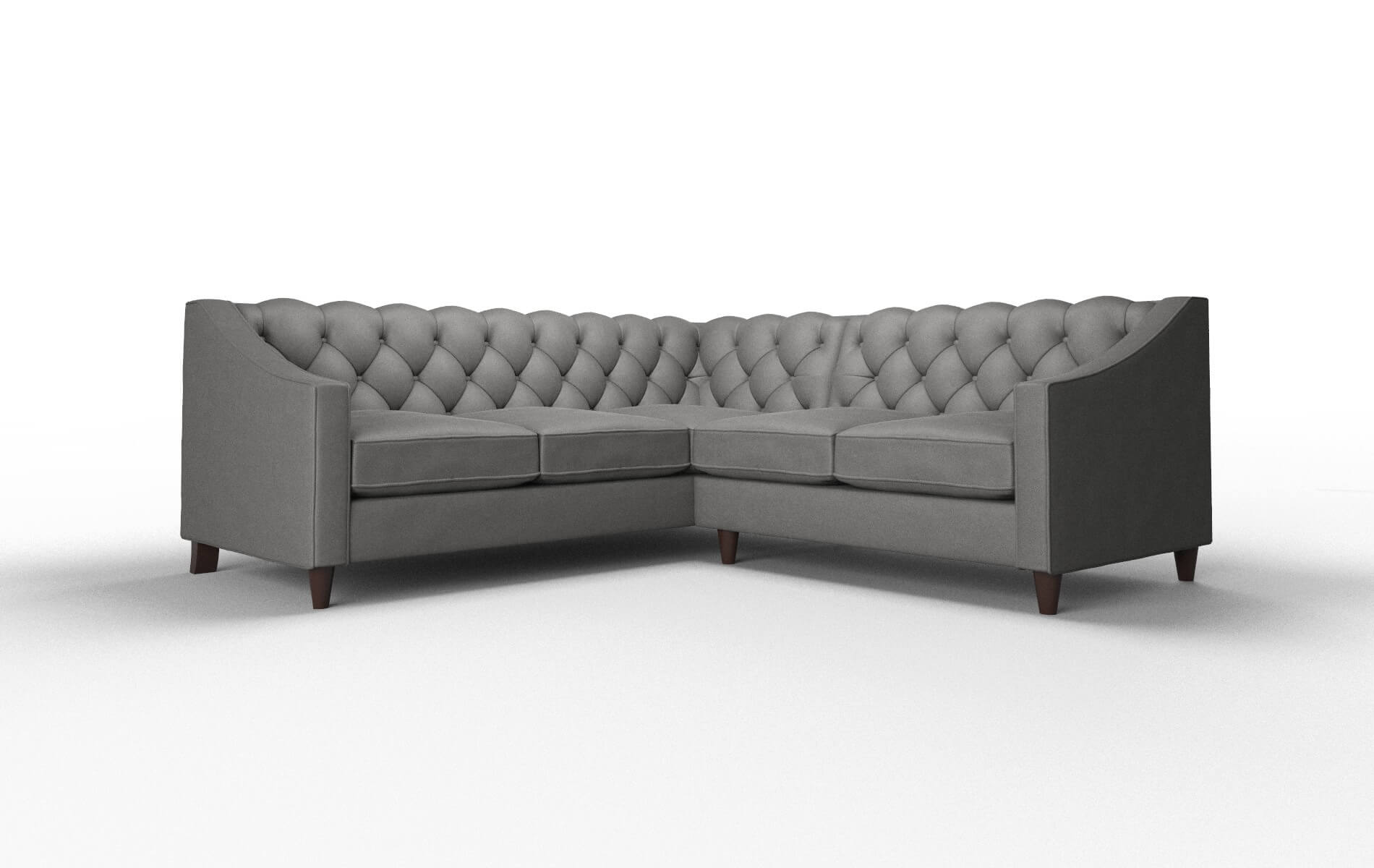 Manchester Rocket charcoal Sectional Espresso Legs  1
