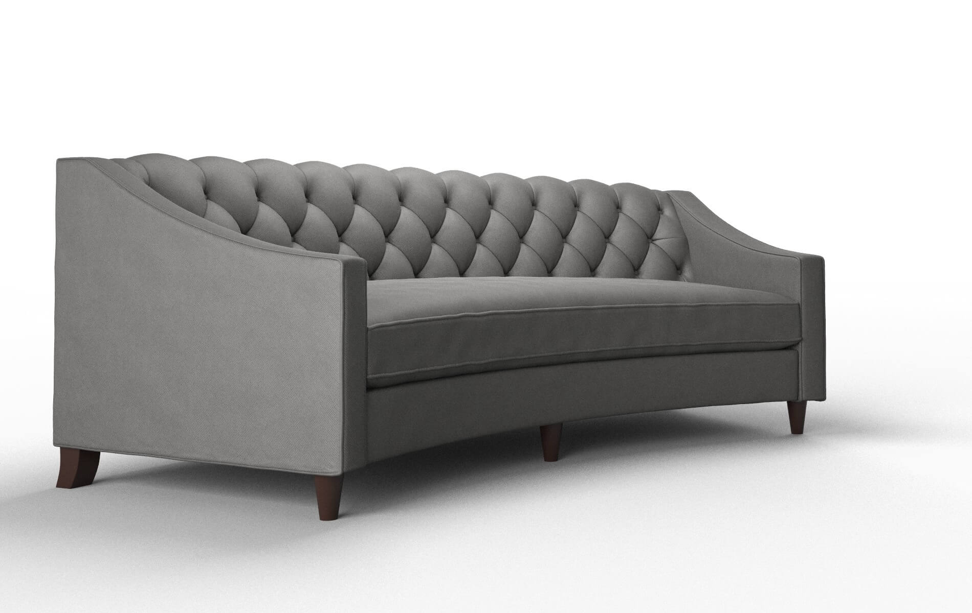 Manchester Rocket Charcoal Sofa espresso legs 2
