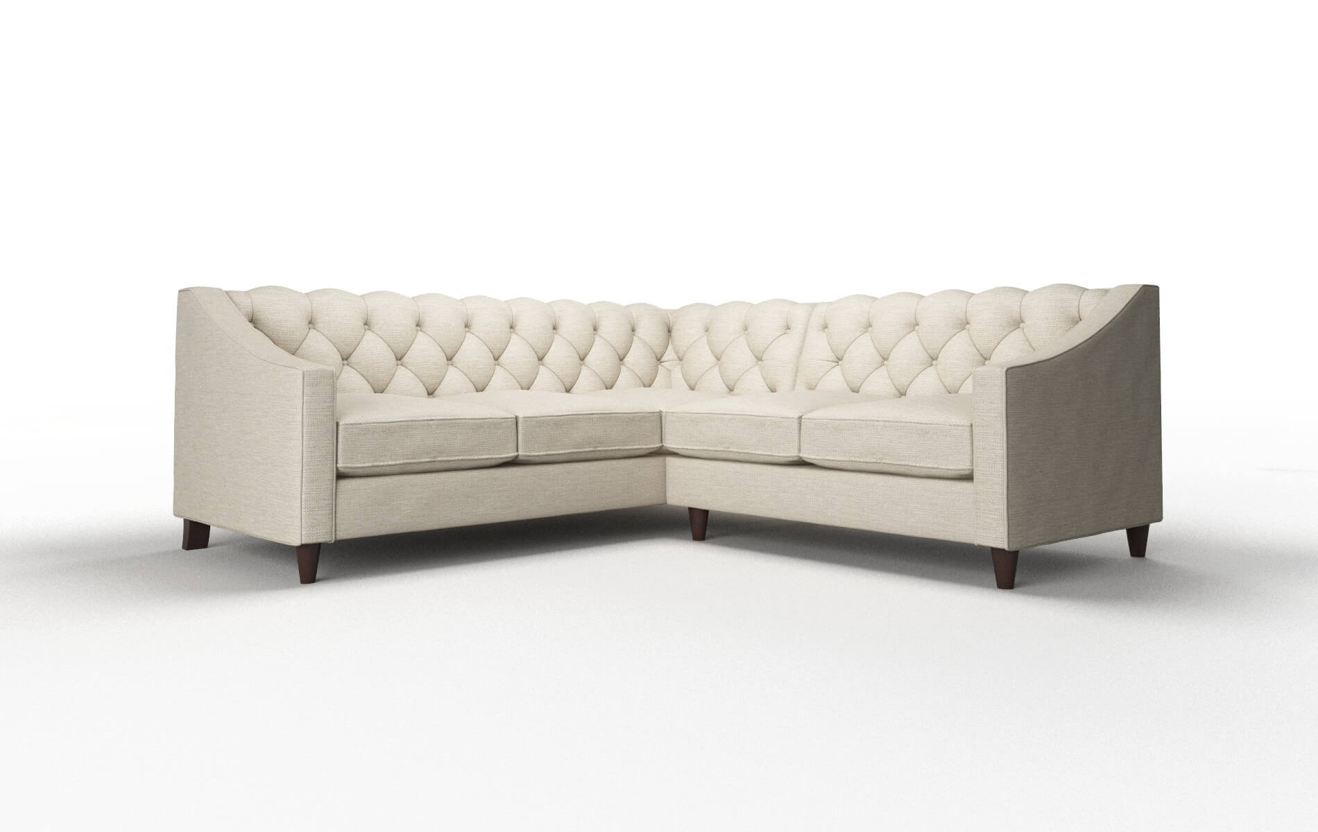 Manchester Rocket Dove Sectional espresso legs 1