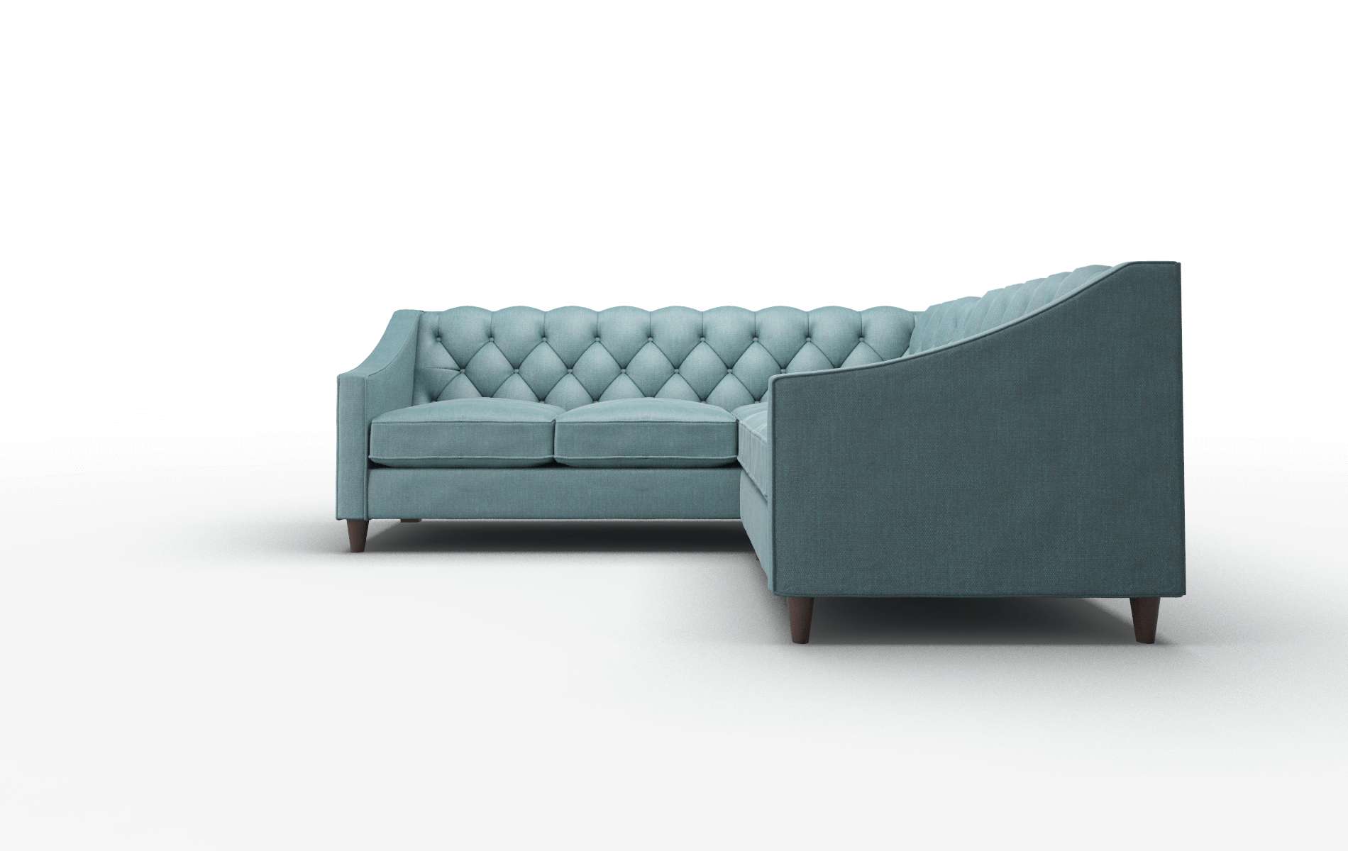 Manchester Rocket Peacock Sectional espresso legs 5