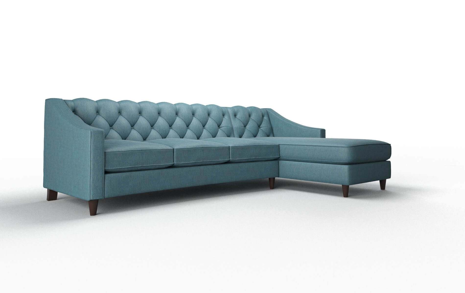 Manchester Royale Electric_blue Panel espresso legs 2