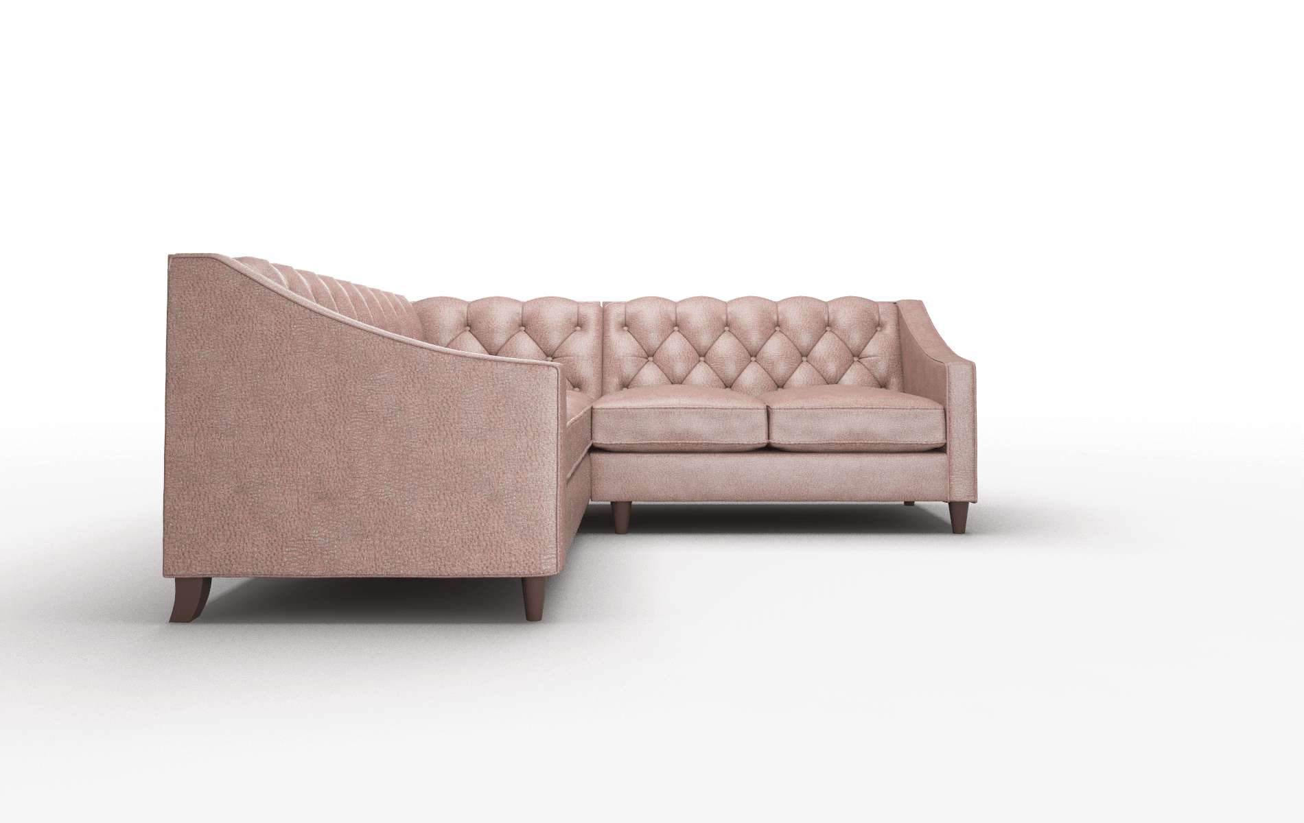 Manchester Royale Mocha Sectional espresso legs 2