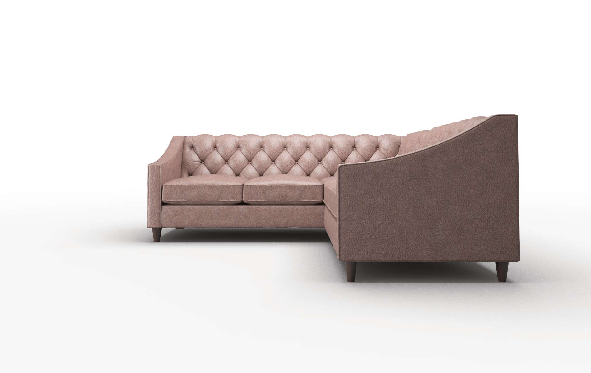 Manchester Royale Mocha Sectional espresso legs 5