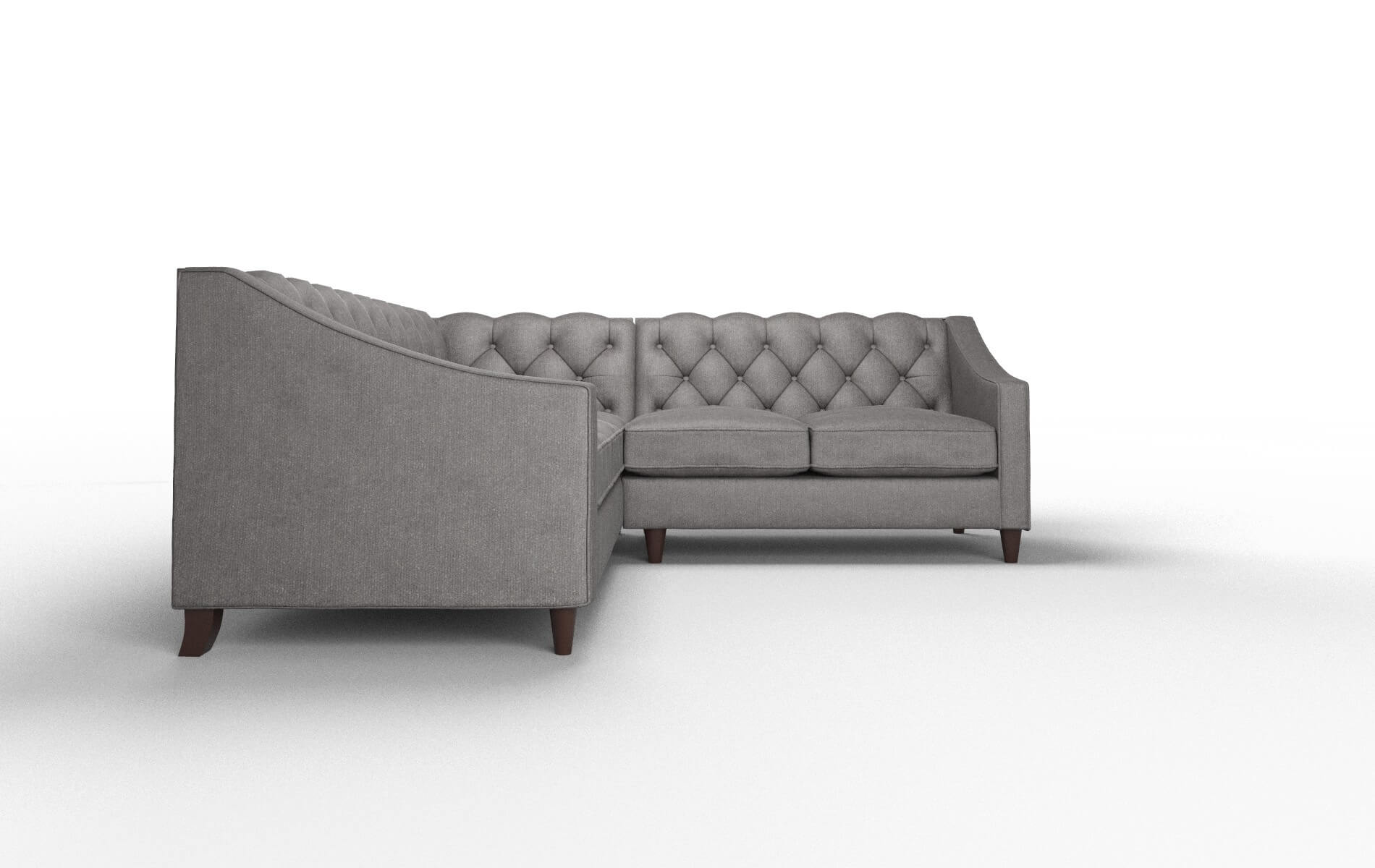 Manchester Sasha Grey Sectional espresso legs 2