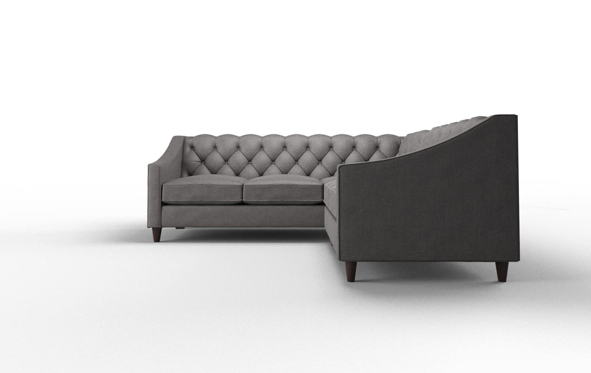 Manchester Sasha Grey Sectional espresso legs 5