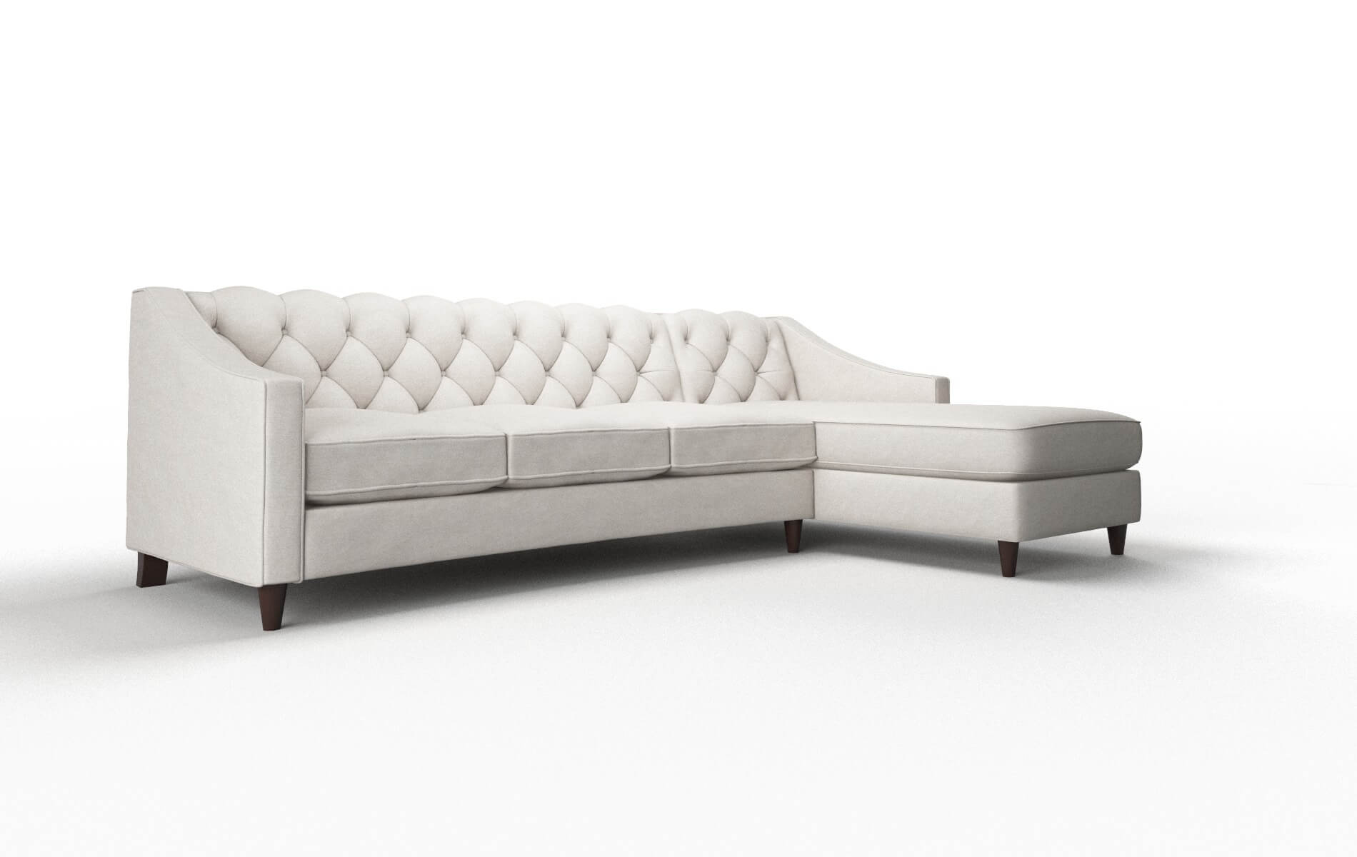 Manchester Suave Dove Panel espresso legs 2