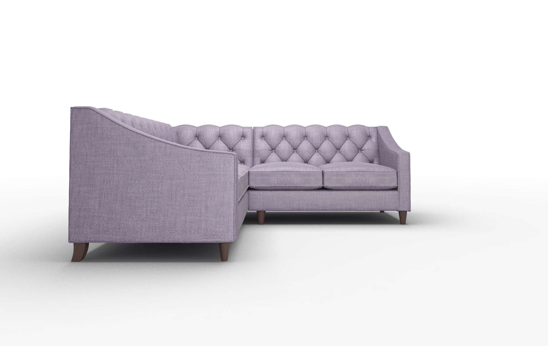 Manchester Tess Blackberry Sectional espresso legs 2
