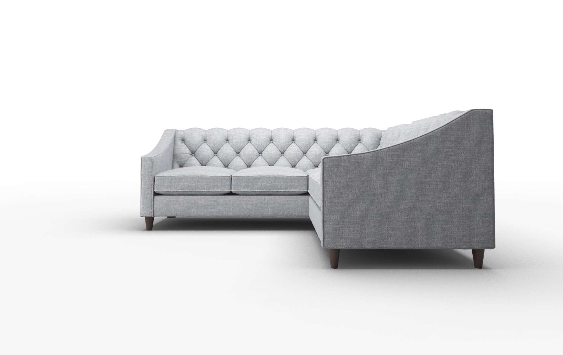 Manchester Venus Mist Sectional espresso legs 5