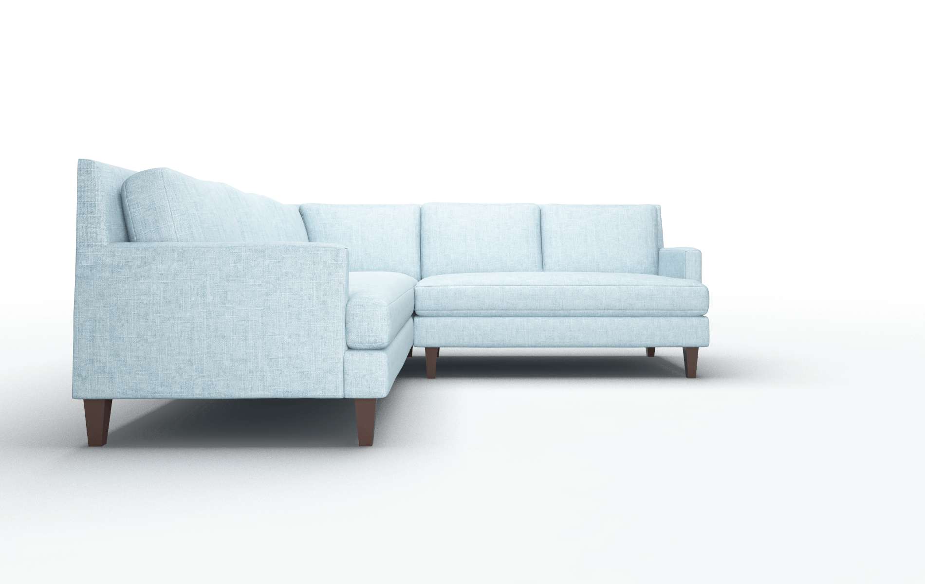 Marseille Atlas Turquoise Sectional espresso legs 2