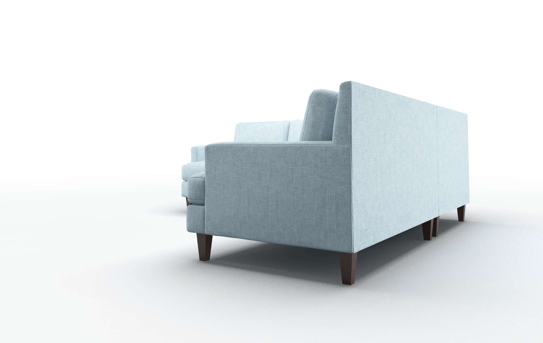 Marseille Atlas Turquoise Sectional espresso legs 4