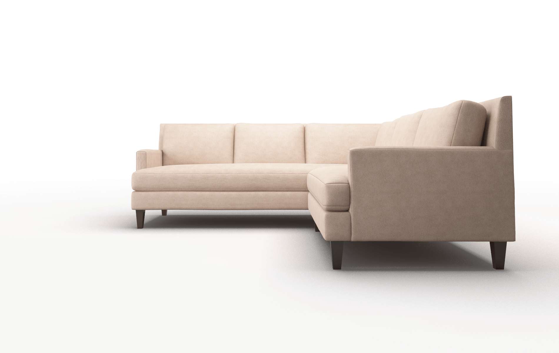 Marseille Bella Cocoa Sectional espresso legs 5