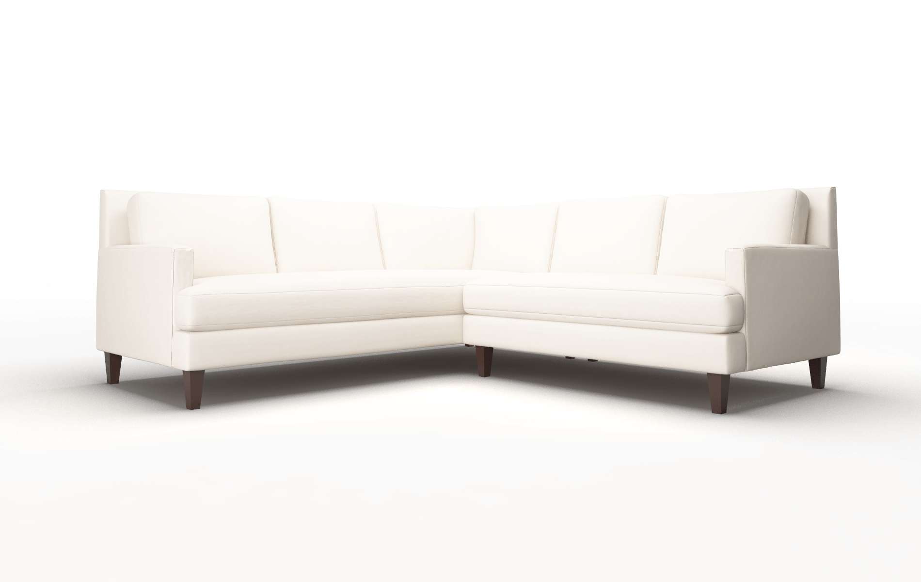 Marseille Blanche Milky Sectional espresso legs 1