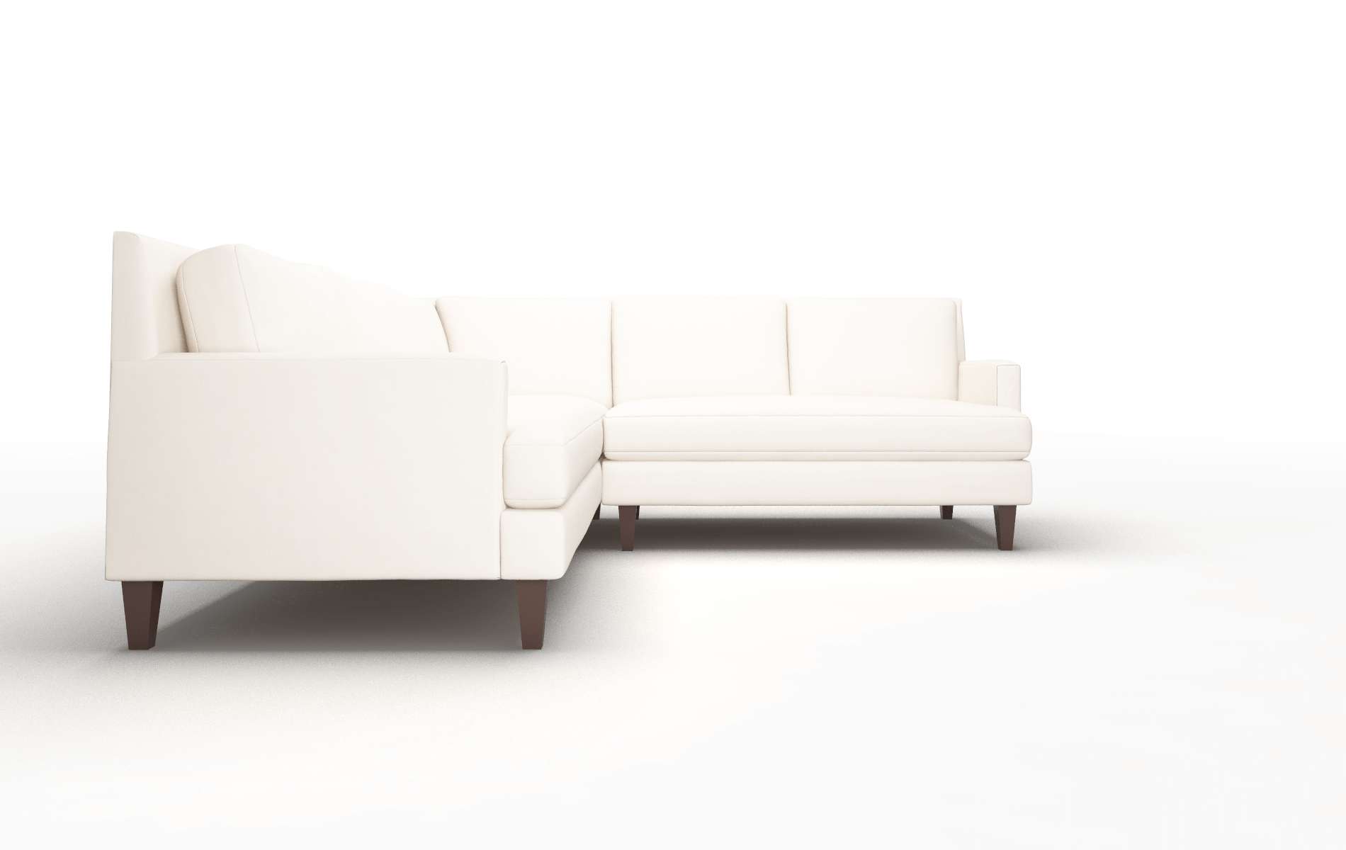 Marseille Blanche Milky Sectional espresso legs 2