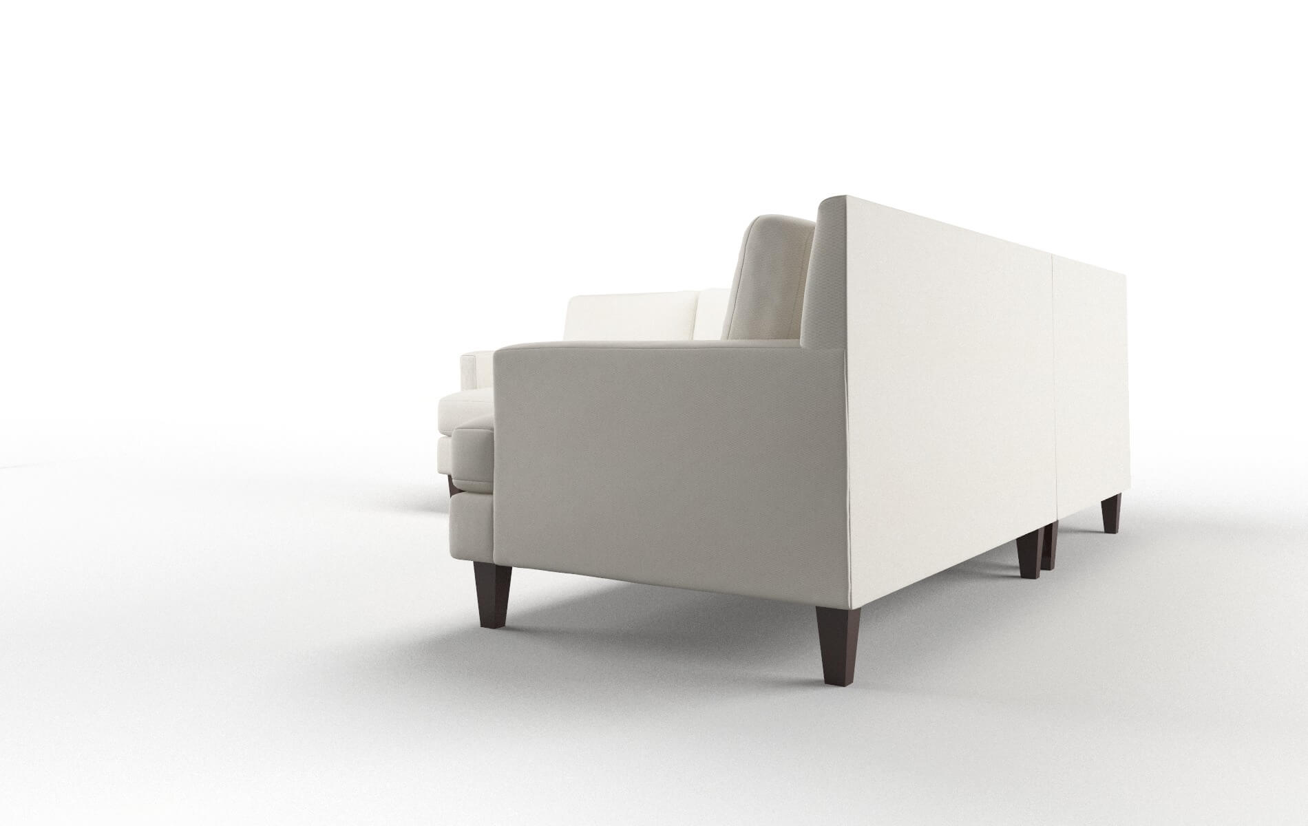 Marseille Bungalow Ivory Sectional espresso legs 4