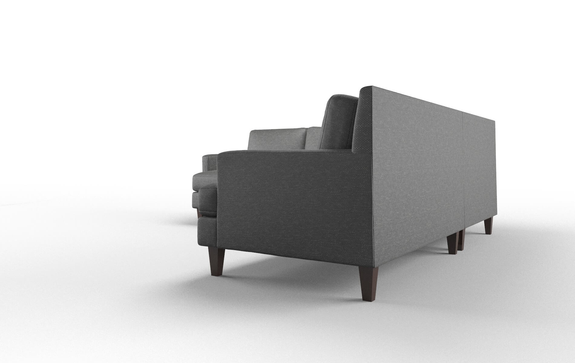 Marseille Chance Denim Sectional espresso legs 4