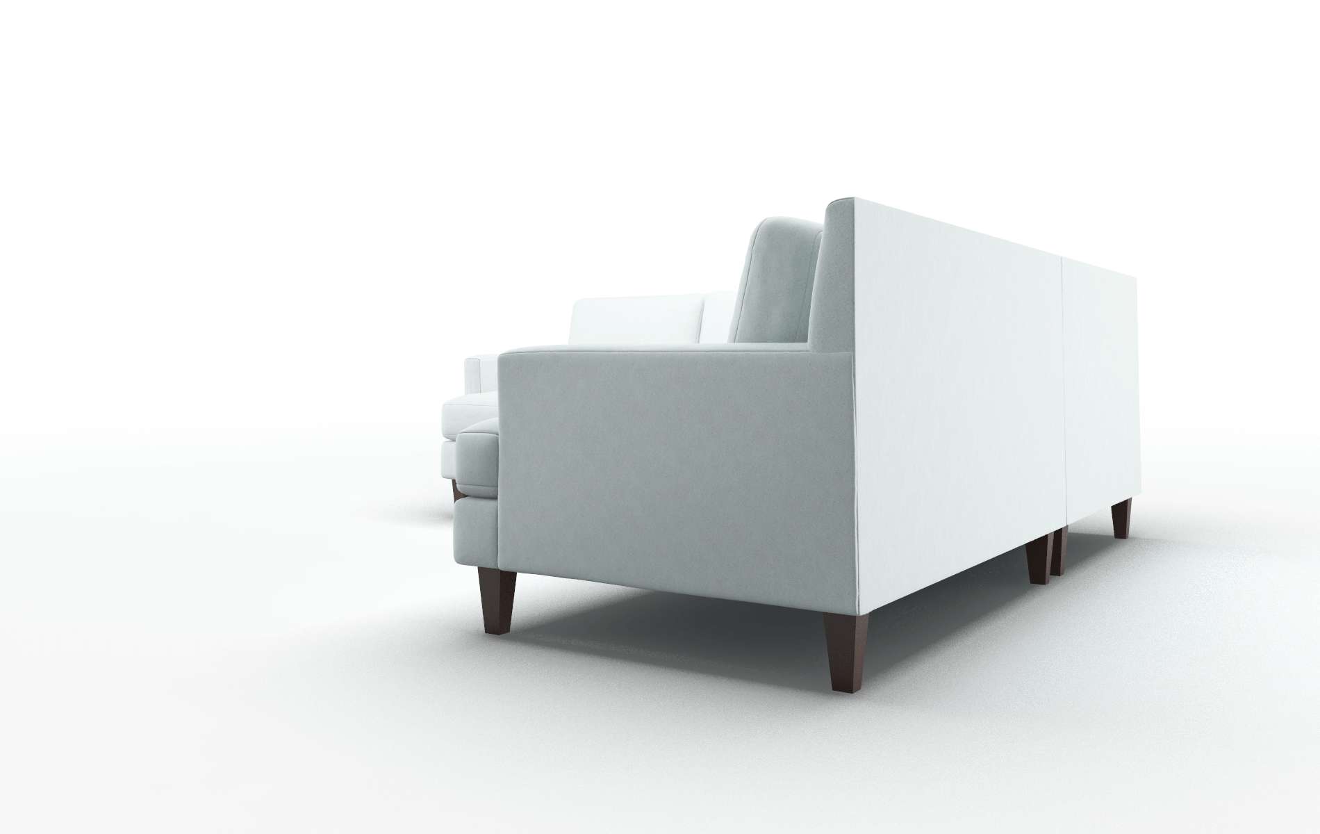 Marseille Clyde Cornflower Sectional espresso legs 4