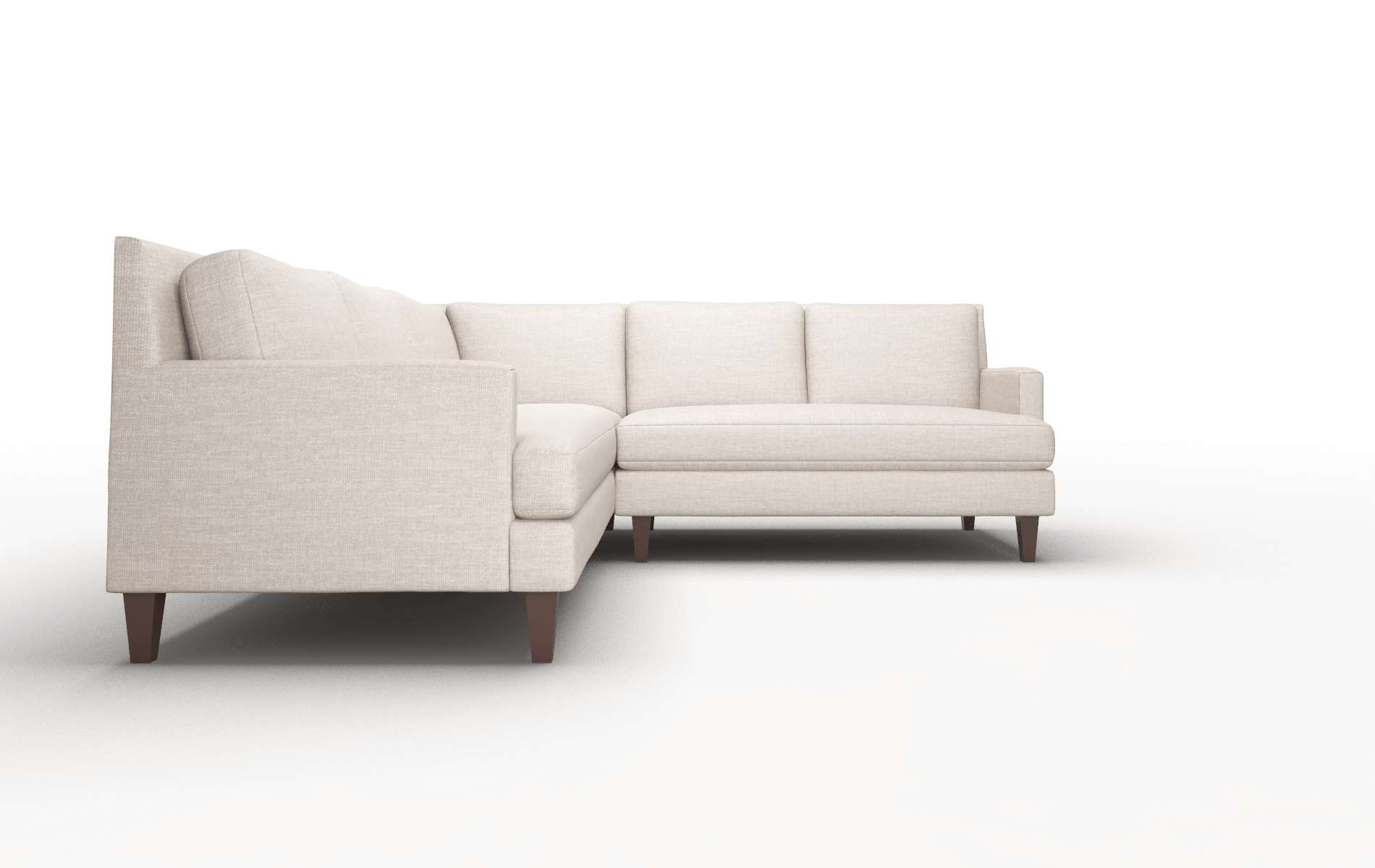 Marseille Clyde Dolphin Sectional espresso legs 2