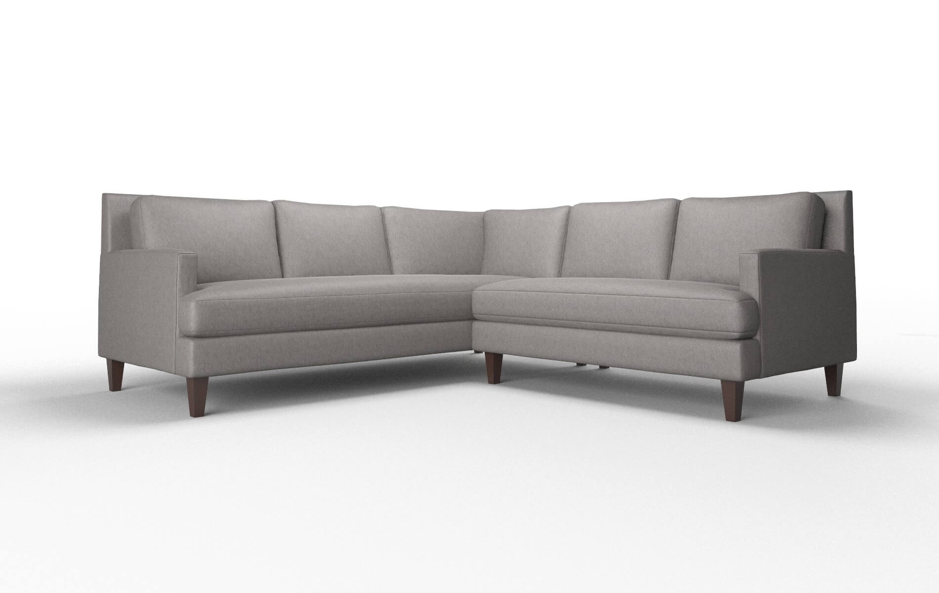 Marseille Cosmo Charcoal Sectional espresso legs 1